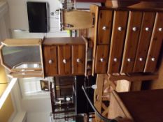 Pine chest of two over four drawers with matching