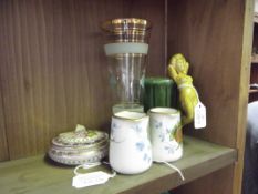 Two Limoges jugs, a Limoges trinket box, glamour g