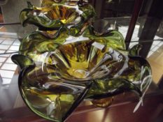Large art glass bowl