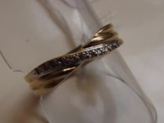9 carat gold and diamond dress ring