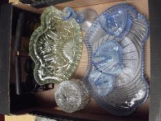 Various glassware to include a pair of bottle trug