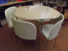 Contemporary dining table and four chairs