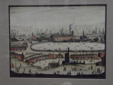Framed Lowry print 'The Pond'