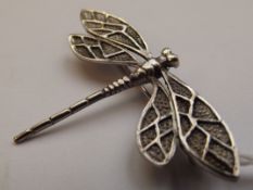 925 silver brooch in the form of a dragonfly