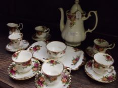 Royal Albert Old Country Rose coffee set