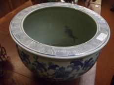 Chinese blue and white fish bowl