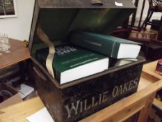 Tin chest to include various books regarding law