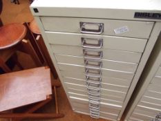 Bisley fifteen drawer filing cabinet