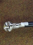 Walking stick with a skull handle