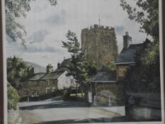 Framed limited edition print print, Church scene,