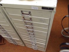 Bisley fifteen drawer filing cabinet