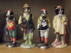 Four Beswick figures 'Fisherman Otter', 'Shephard
