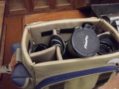 Fuji Film camera with three additional lenses