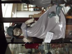 Nao figure of a girl with puppy