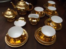 Royal Worcester gilded tea set