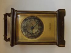 Early 20th century French brass carriage clock, re