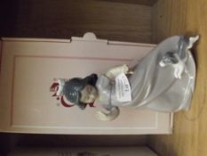 Nao figure of a girl with a puppy, boxed