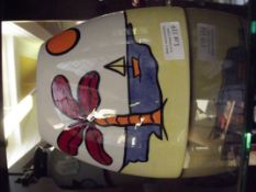 Lorna Bailey vase, flat form in the Tropicana patt