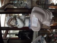 Nao figure of a girl with puppy