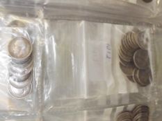 328 silver three pences, to include a bracelet set