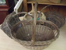 Four Wicker baskets