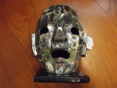 Mayan souvenir ware abalone mask