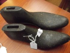 Two Victorian heavy cast shoe lasts