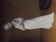 Nao figure of a girl with puppy