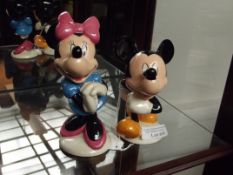 Royal Doulton Mickey and Minnie Mouse figure, with