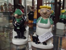 Wade condiment set in the form of Handy Capp and F