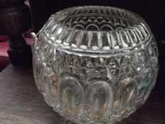Heavy cut crystal bowl