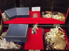 Large assortment of costume jewellery and watches