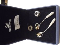 Two pairs of Swarovski earrings