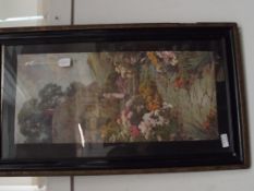 Early 20th century print, cottage scene, set in an