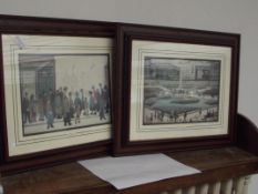 Two framed Lowry prints