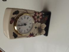 Moorcroft clock, Bramble Revisited pattern, 16cm