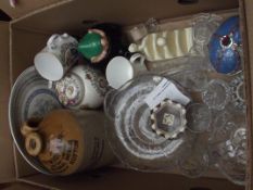 Various glassware and ceramics to include a Lurpak