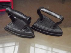 Two vintage irons