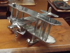 Chrome model of a plane