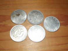 5 oriental coins