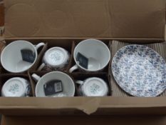 6 breakfast cups and saucers, Pimpernel