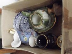 Assorted ceramics to include wash jug and bowl, a