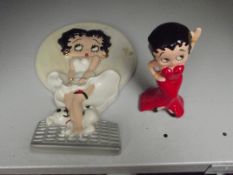 Betty Boop figure and wall plaque
