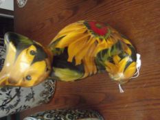 Wooden figure of a cat