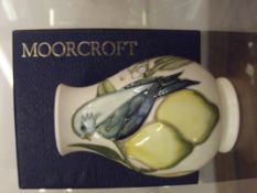 Moorcroft vase, in the Lemon Tree pattern, 9.5cm,