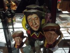 Old Court ware character jug together with 2 Royal