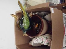 Assorted ceramics to include an Maling lustre bowl