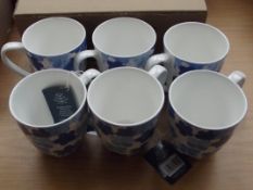 6 Botanical Flower mugs