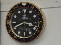Rolex Oyster Perpetual Date wall clock in the form