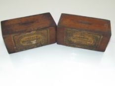 Two very old Church Missionary Society wooden boxe